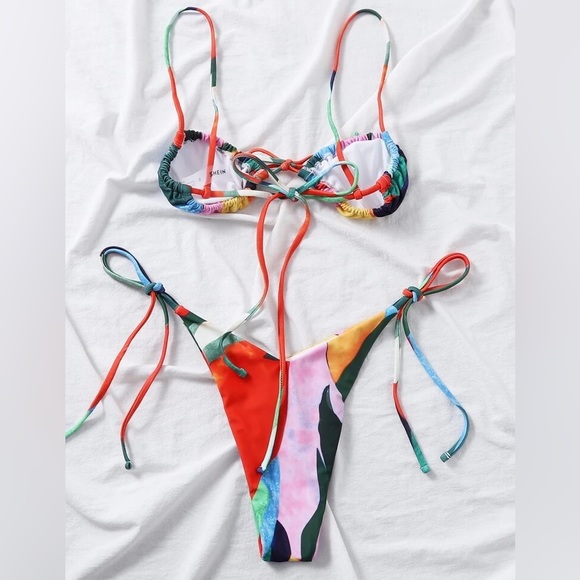 Side tie smock neck shein bikini - Picture 9 of 9